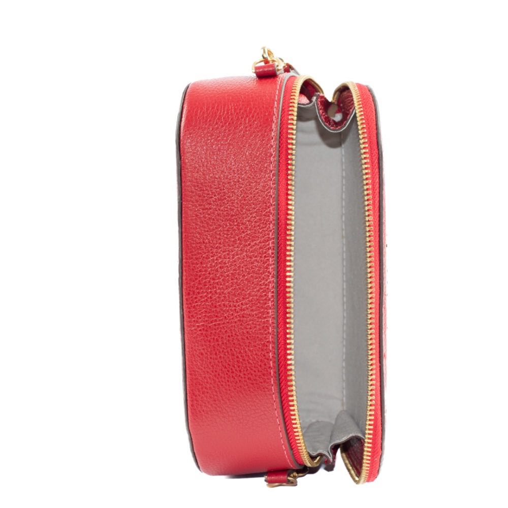 Bolsa de Couro Cavezzale Floter Monograma Vermelho 104771