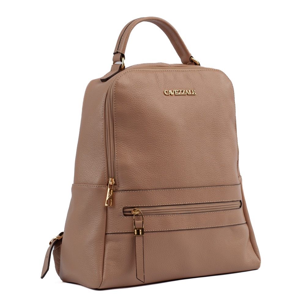 Mochila de Couro Cavezzale Roma Creme 103999