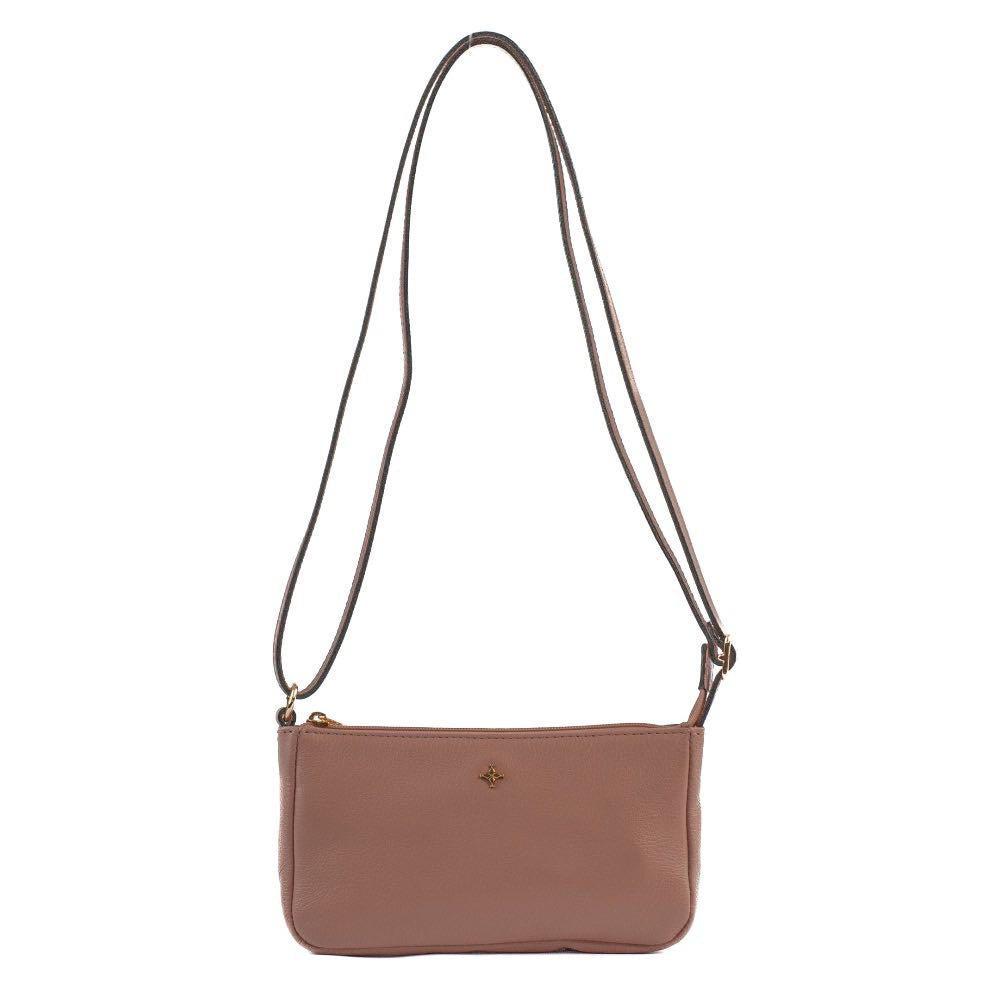 Bolsa Tiracolo Pequena de Couro Floter Cavezzale Rose 105021
