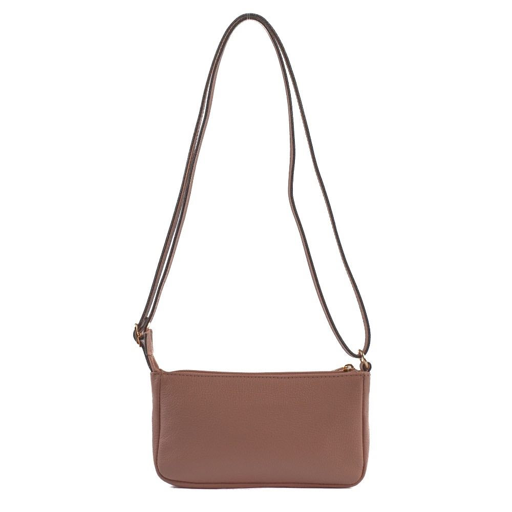 Bolsa Tiracolo Pequena de Couro Floter Cavezzale Rose 105021