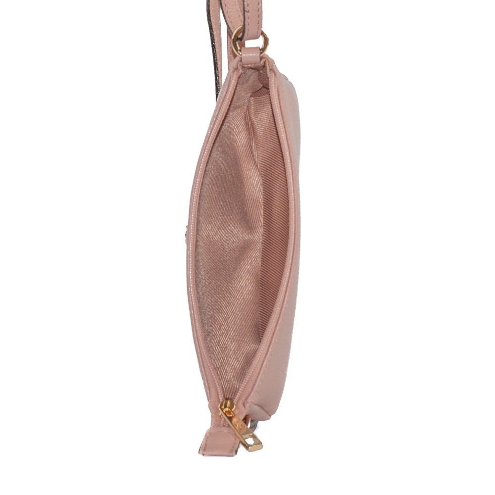 Bolsa Tiracolo Pequena de Couro Floter Cavezzale Rose 105021