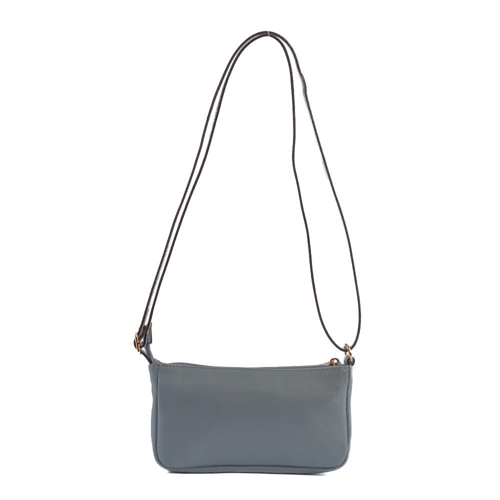 Bolsa Tiracolo Pequena de Couro Floter Cavezzale Sky 105021