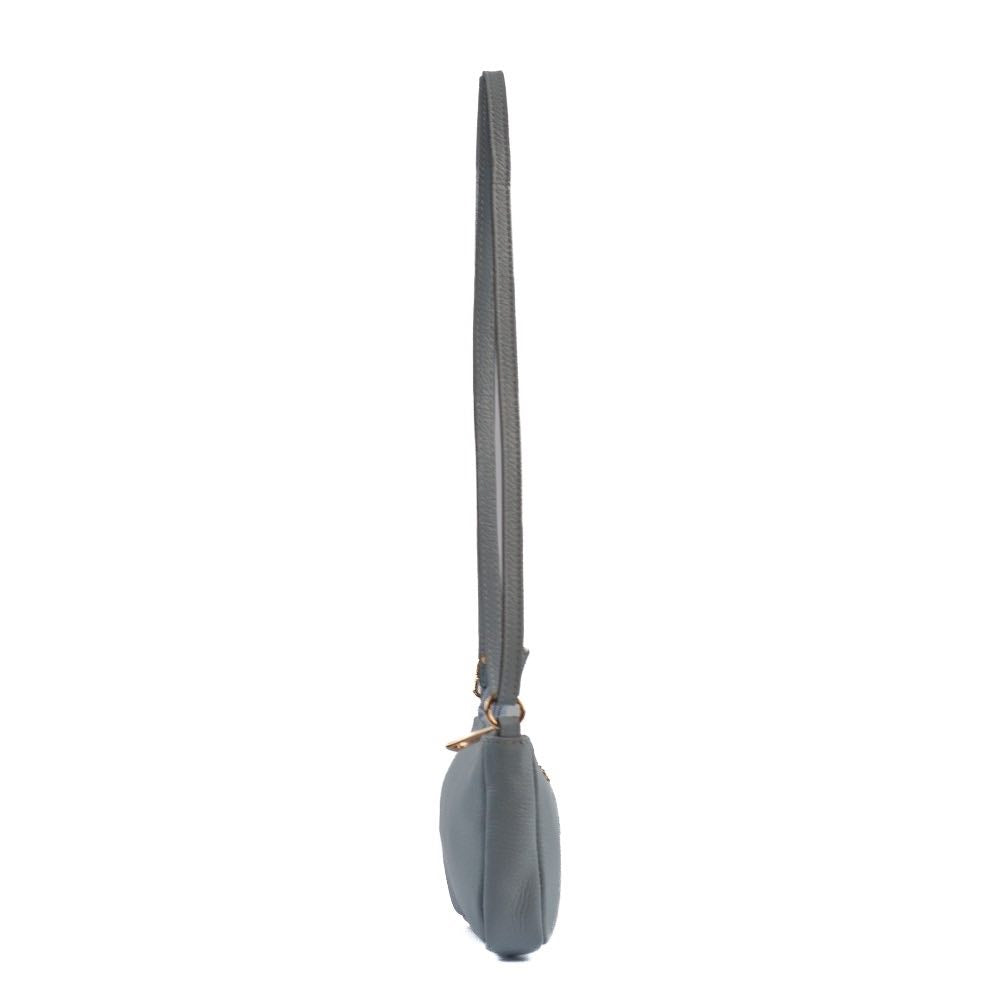 Bolsa Tiracolo Pequena de Couro Floter Cavezzale Sky 105021