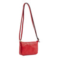 Bolsa Tiracolo Pequena de Couro Floter Cavezzale Vermelho 105021