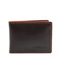 Carteira de Couro Masculina Cavezzale Chocolate/Laranja 105023