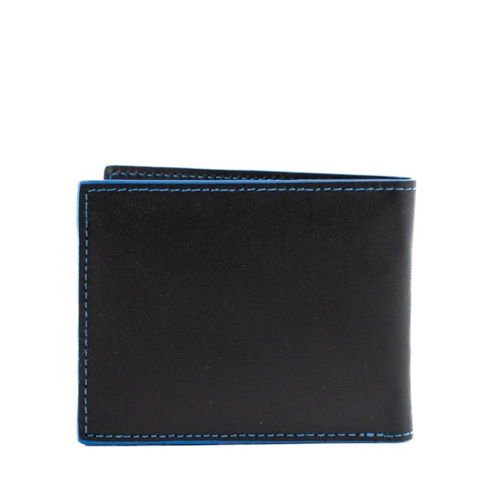Carteira de Couro Masculina Cavezzale Preto/Azul 105024