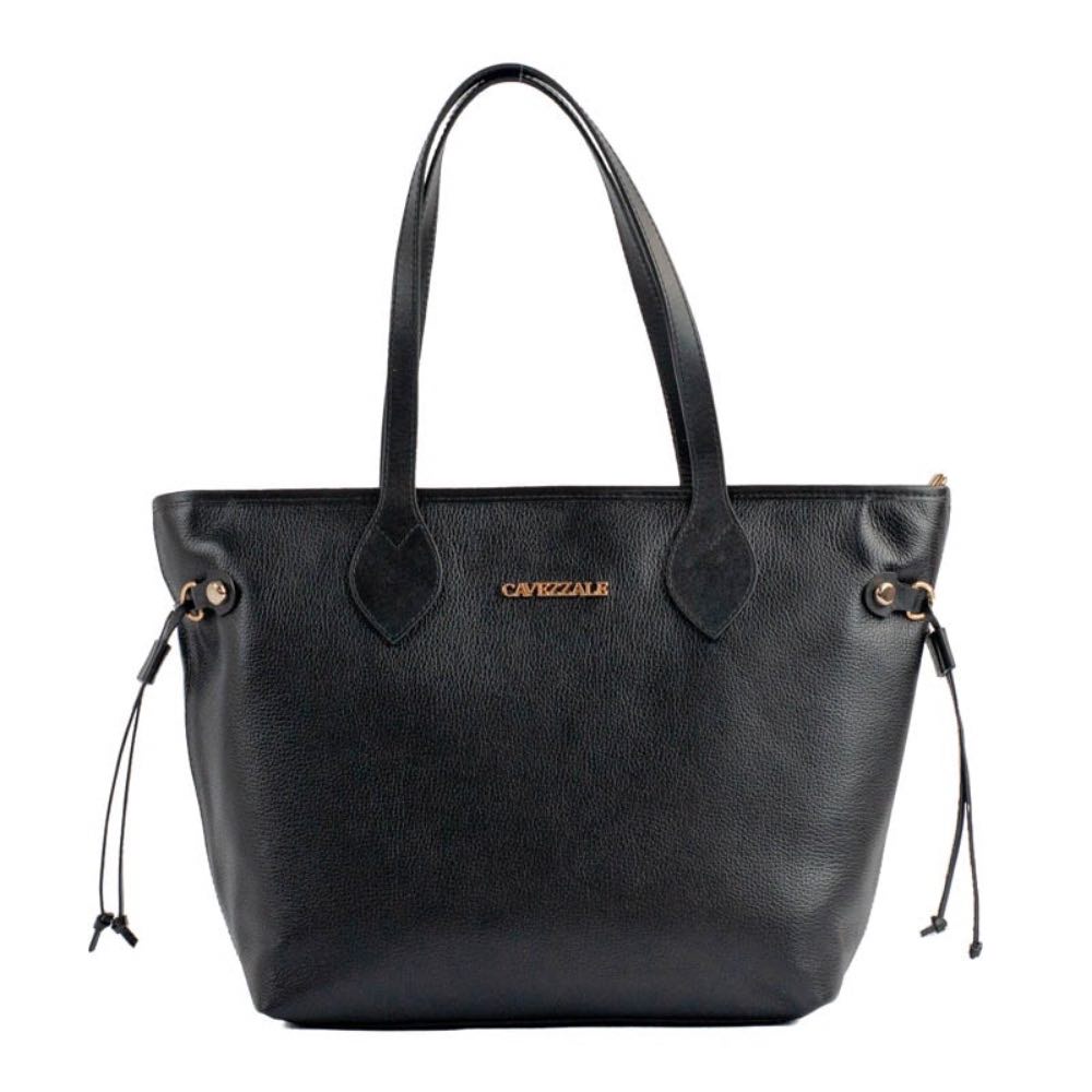 Shopping Bag Grande de Couro Floter Cavezzale Preto 105050