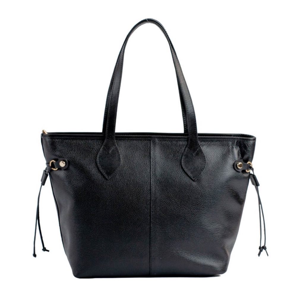 Shopping Bag Grande de Couro Floter Cavezzale Preto 105050