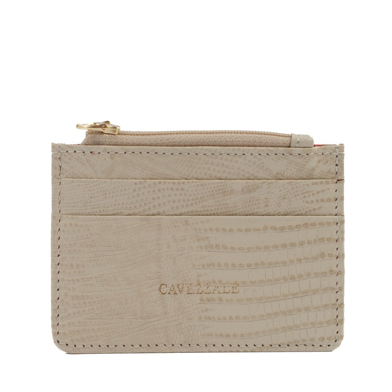 Porta Cartão Couro Cavezzale Lesard Off White 105042