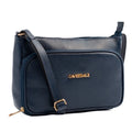 Bolsa Tiracolo Média de Couro Soft Cavezzale Marinho 105057