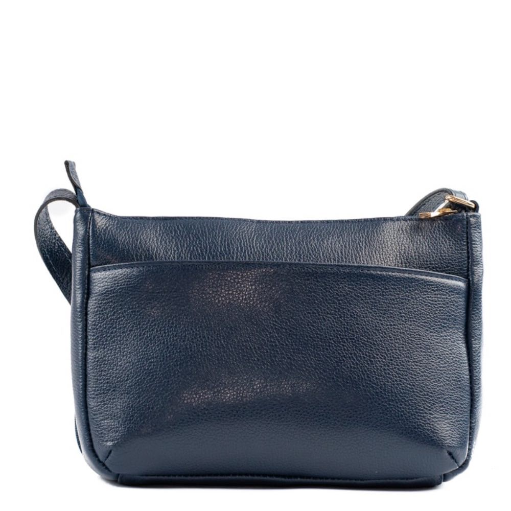 Bolsa Tiracolo Média de Couro Soft Cavezzale Marinho 105057