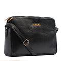Bolsa Tiracolo Média de Couro Soft Cavezzale Preto 105059