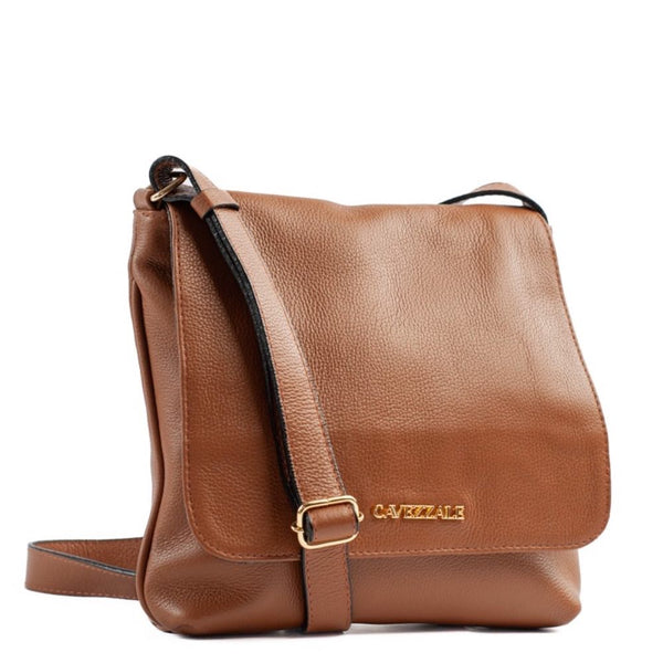 Bolsa Satchel Média de Couro Soft Cavezzale Caramelo 105061