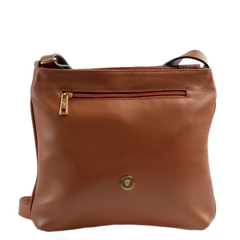 Bolsa Satchel Média de Couro Soft Cavezzale Caramelo 105061