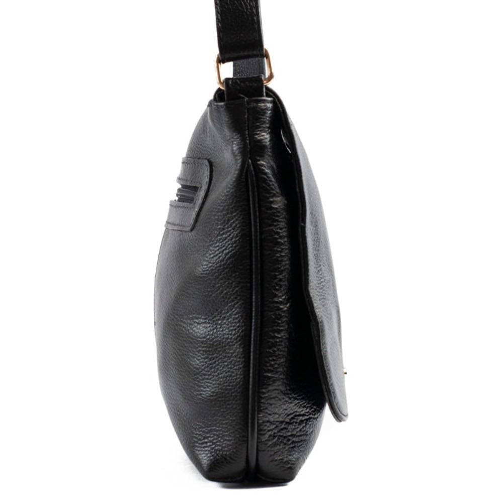 Bolsa Satchel Média de Couro Soft Cavezzale Preto 105061