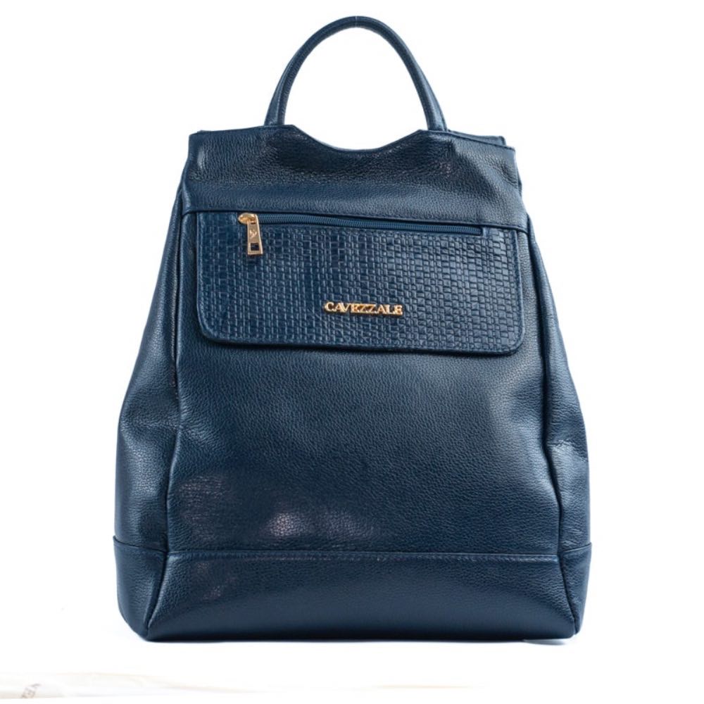 Mochila de Couro Antifurto Cavezzale Floter Marinho 105062