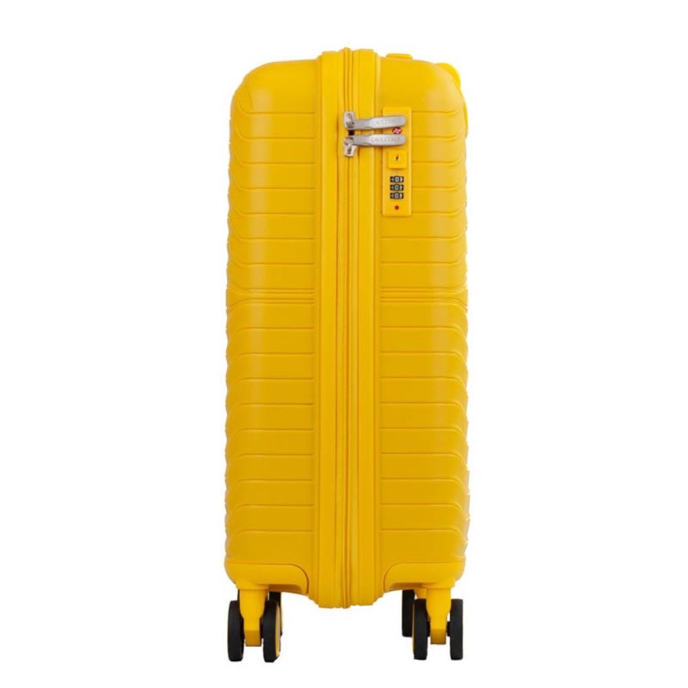 Mala de Viagem Pequena Cavezzale com Zíper Antifurto Firenze Polipropileno Amarelo 105118