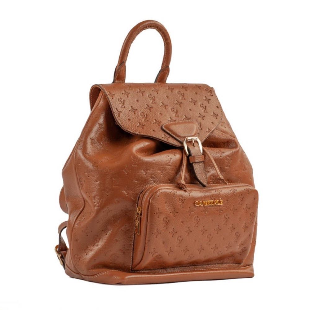 Mochila de Couro Floter Cavezzale Monograma Marinho 105146