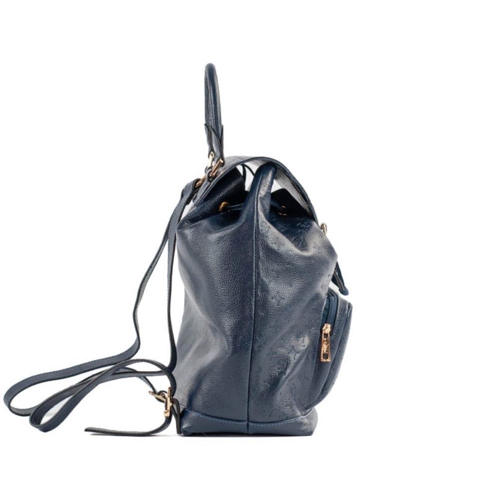 Mochila de Couro Floter Cavezzale Monograma Marinho 105146