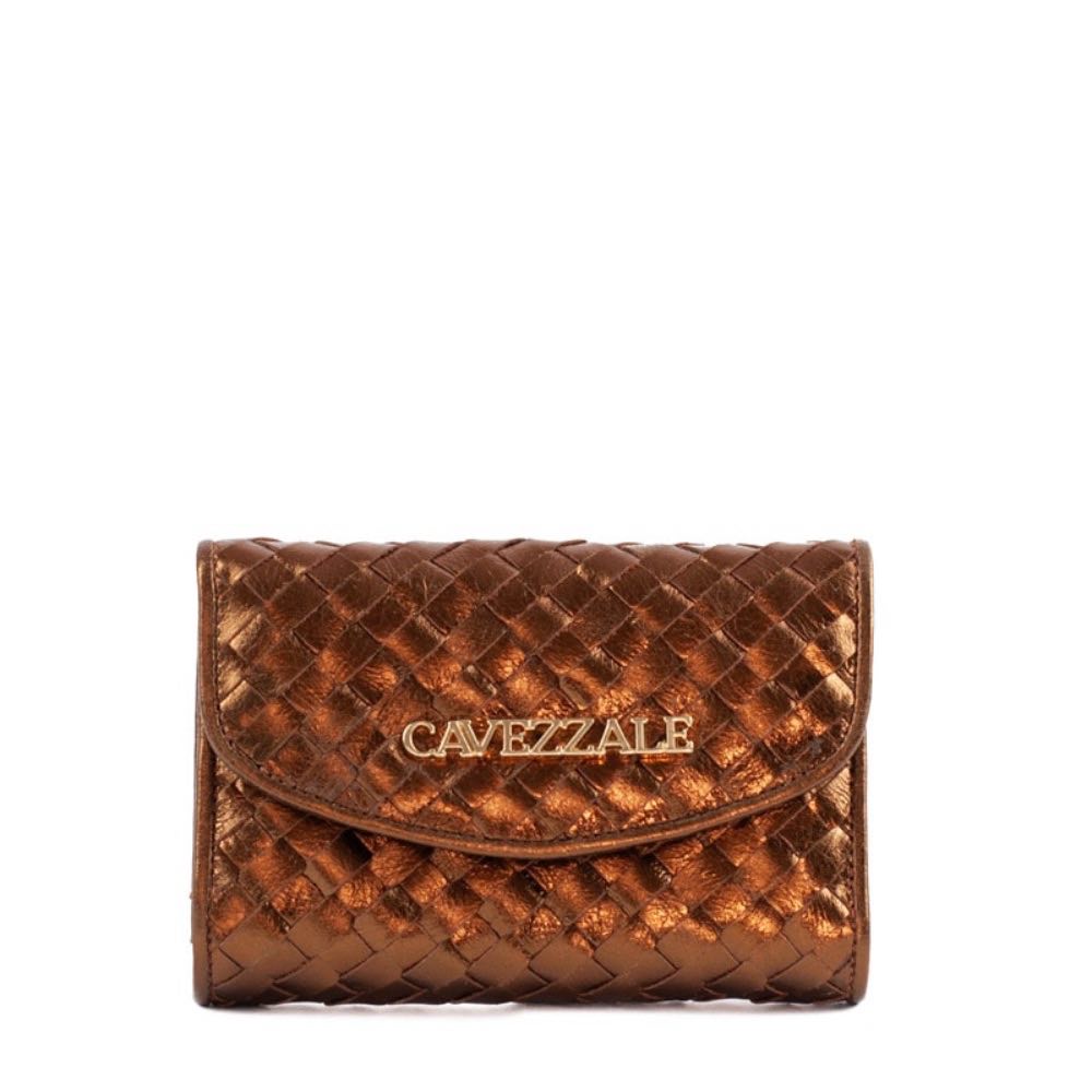 Carteira Feminina de Couro Metalizado Cavezzale Bronze 105279