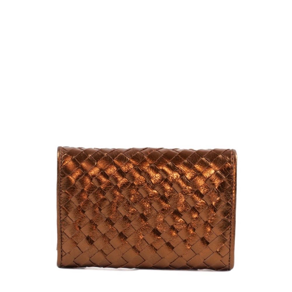 Carteira Feminina de Couro Metalizado Cavezzale Bronze 105279