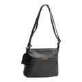 Bolsa Tiracolo Média de Couro Floter Cavezzale Preto 105308