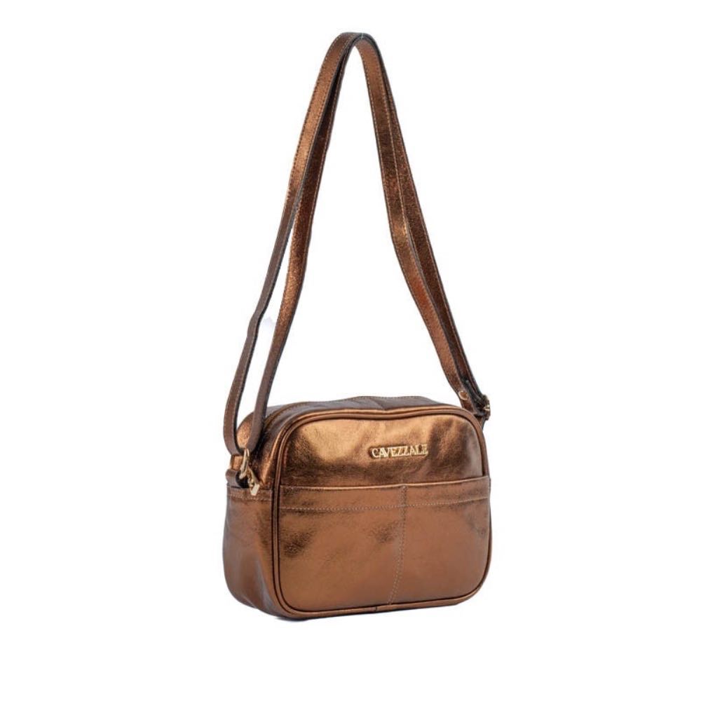 Bolsa de Couro Cavezzale Metalizado Bronze 105309