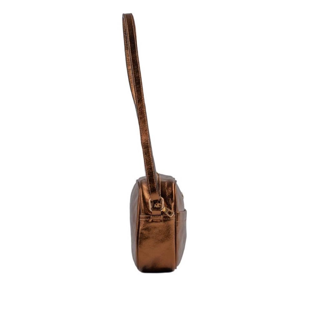Bolsa de Couro Cavezzale Metalizado Bronze 105309