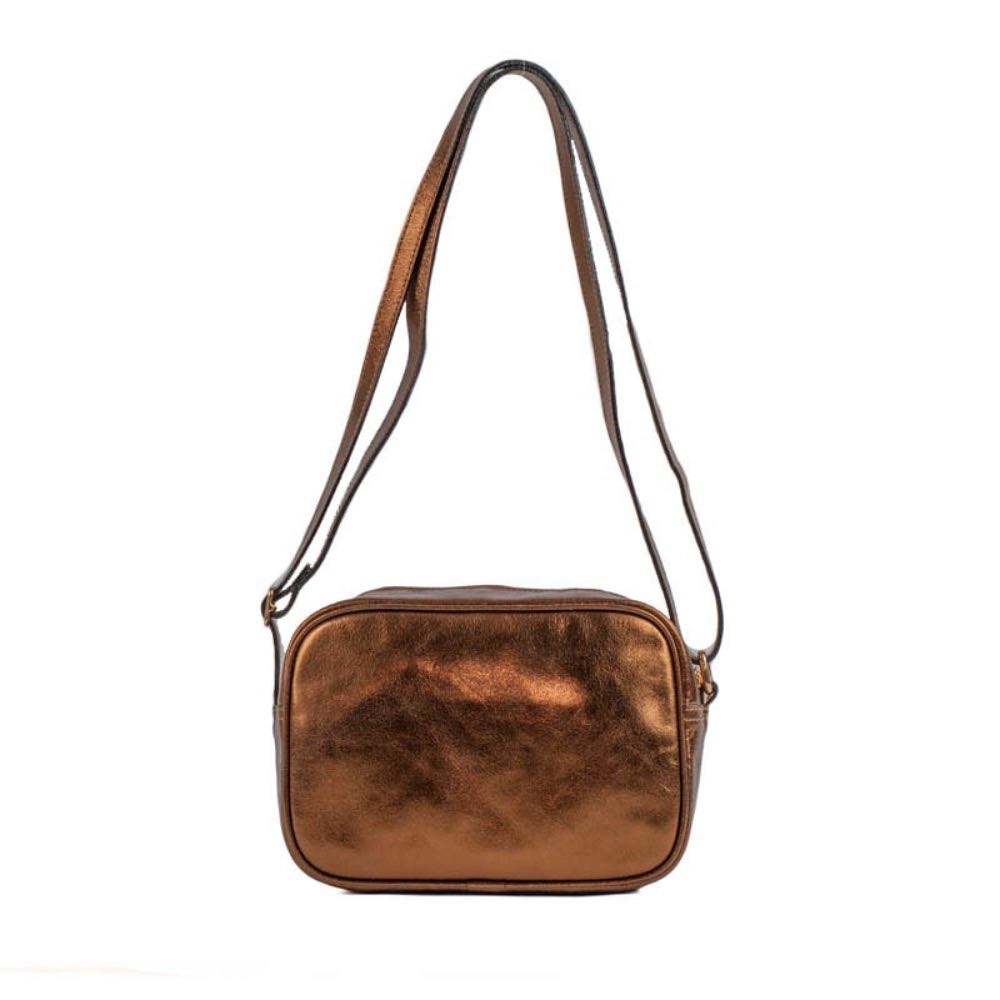 Bolsa de Couro Cavezzale Metalizado Bronze 105309