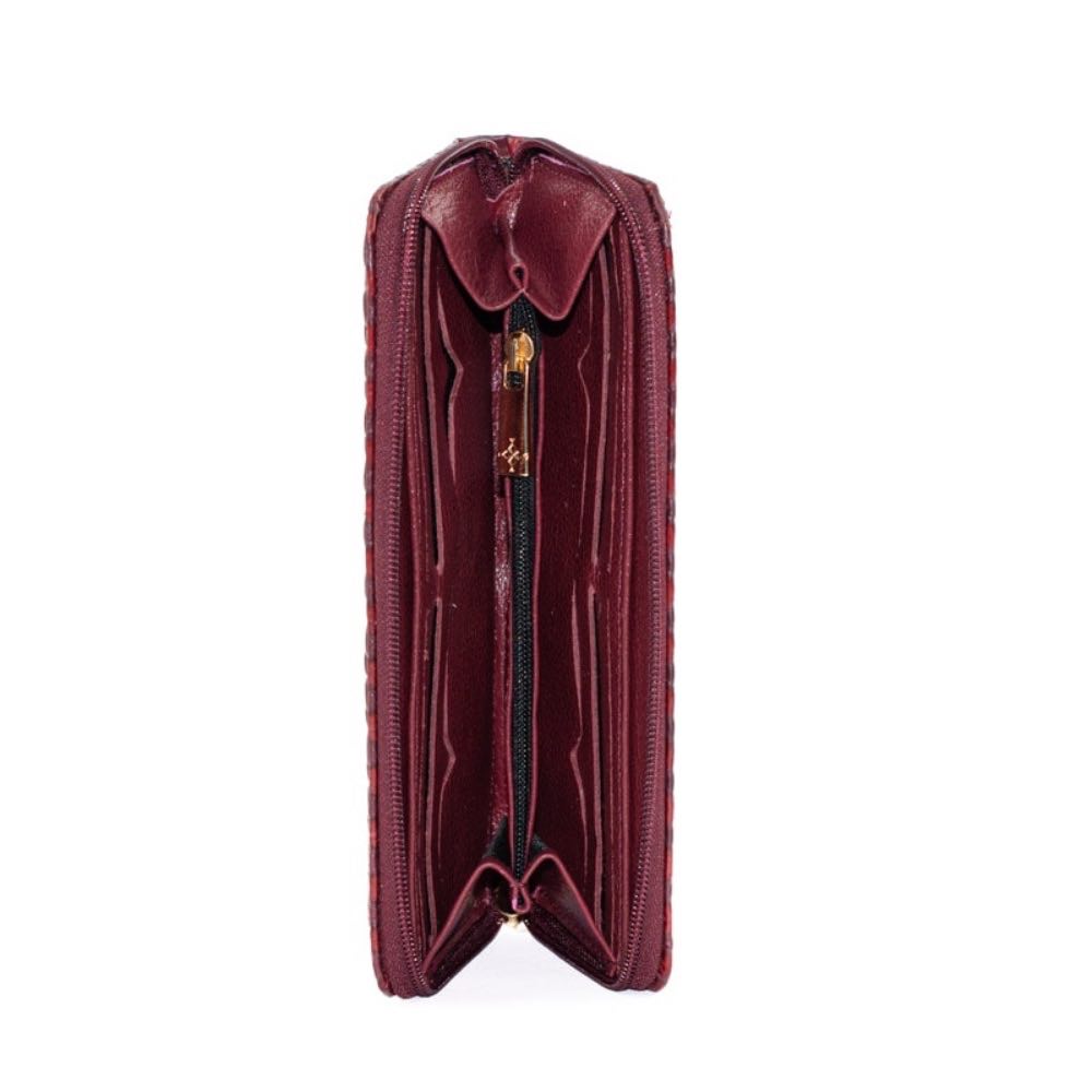 Carteira Feminina de Couro Drops/Danúbio Cavezzale Burgundy 105289