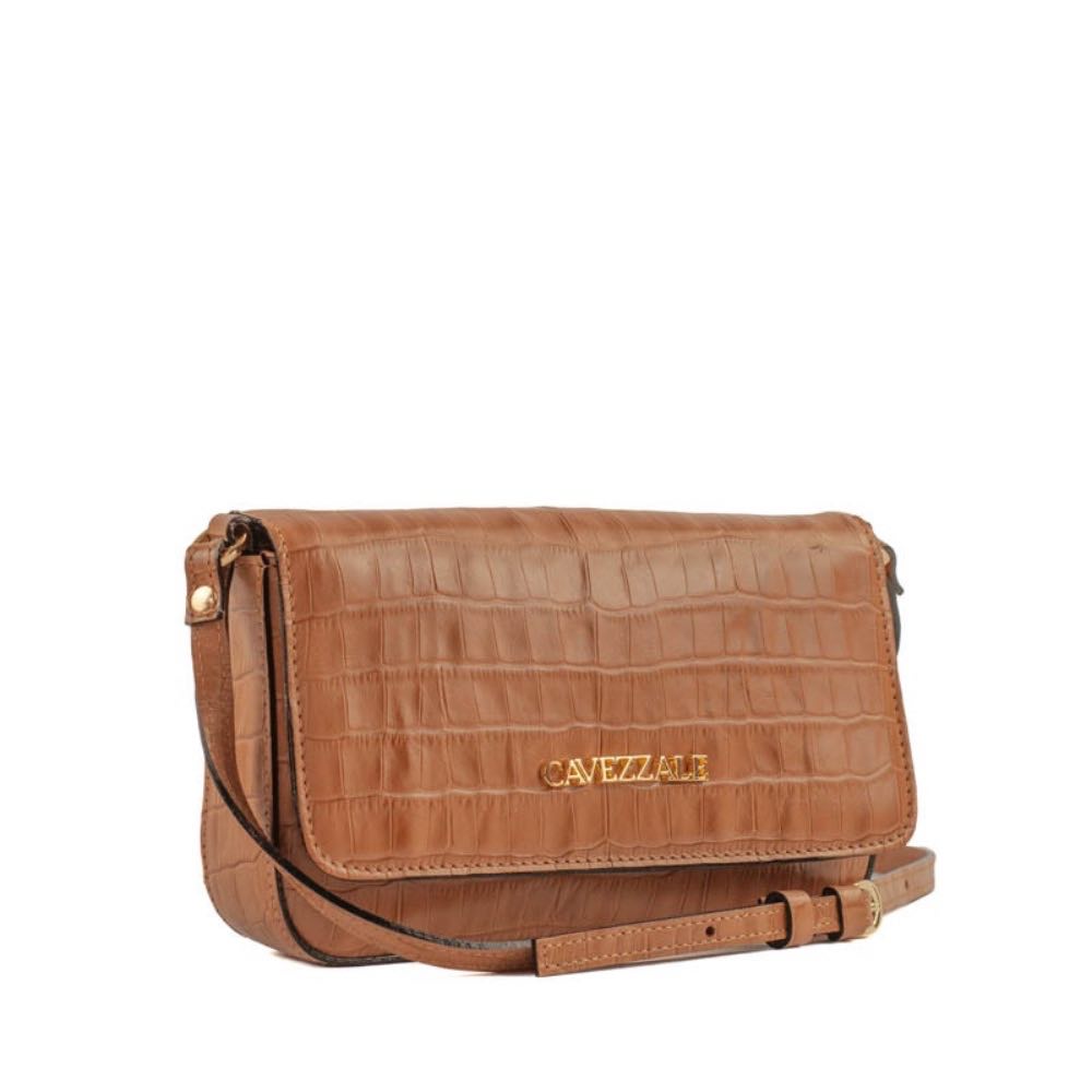 Bolsa de Couro Cavezzale Croco Caramelo 105291