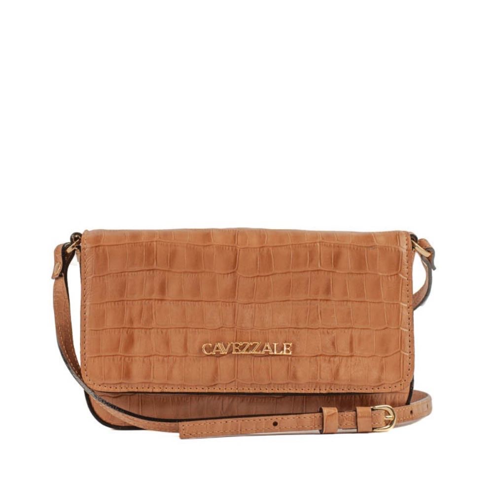 Bolsa de Couro Cavezzale Croco Caramelo 105291