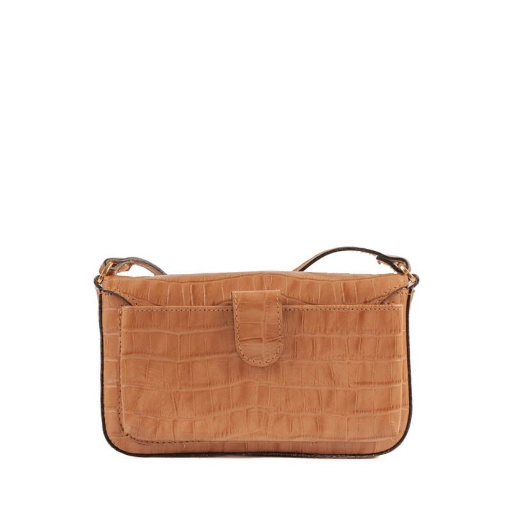 Bolsa de Couro Cavezzale Croco Caramelo 105291