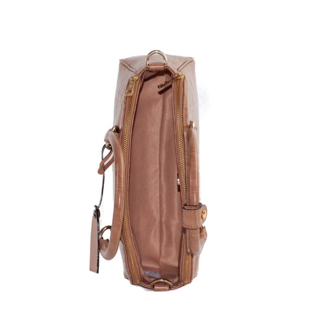 Bolsa de Couro Cavezzale Croco Caramelo 105292