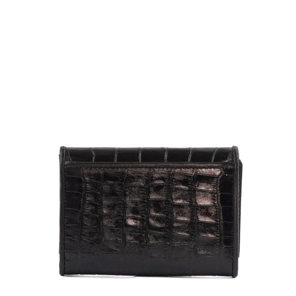 Carteira Feminina de Couro Cavezzale Croco Preto 105294
