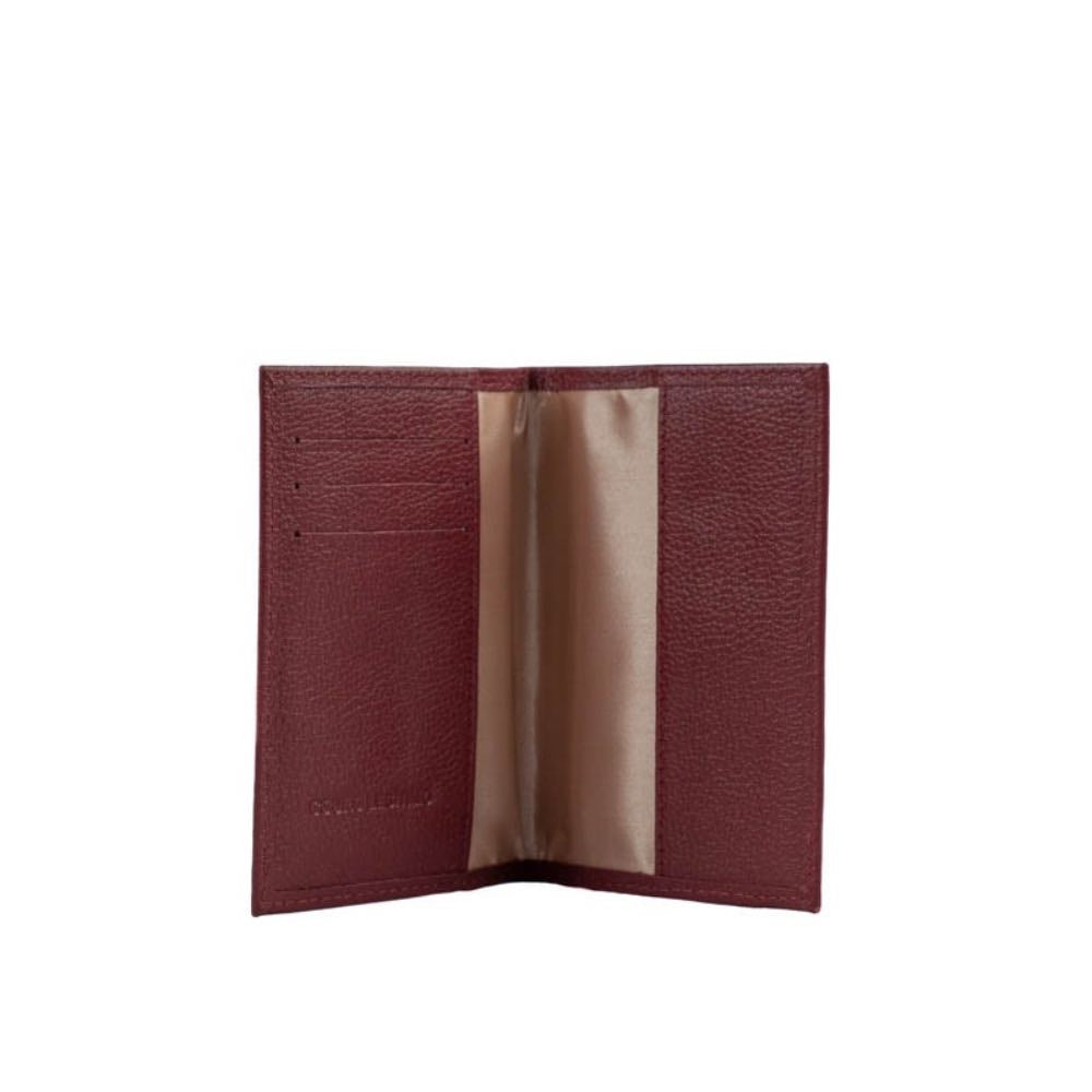 Porta Passaporte de Couro Fly Feminino Cavezzale Vinho 105313