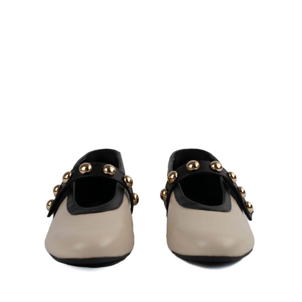 Sapatilha de Couro Cavezzale Off White/Preto 105103