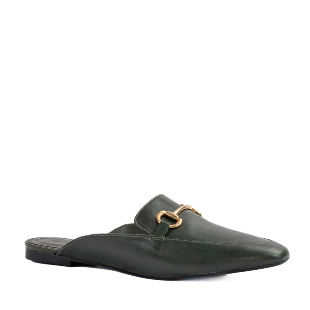 Mule de Couro Cavezzale Flow Verde Noite 105201