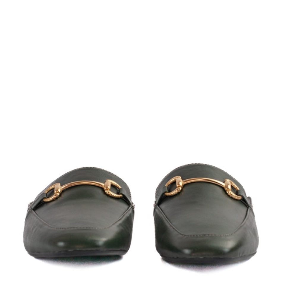 Mule de Couro Cavezzale Flow Verde Noite 105201