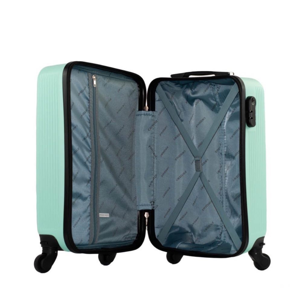 Mala de Bordo Cavezzale com Zíper Antifurto Capri ABS Verde 101716