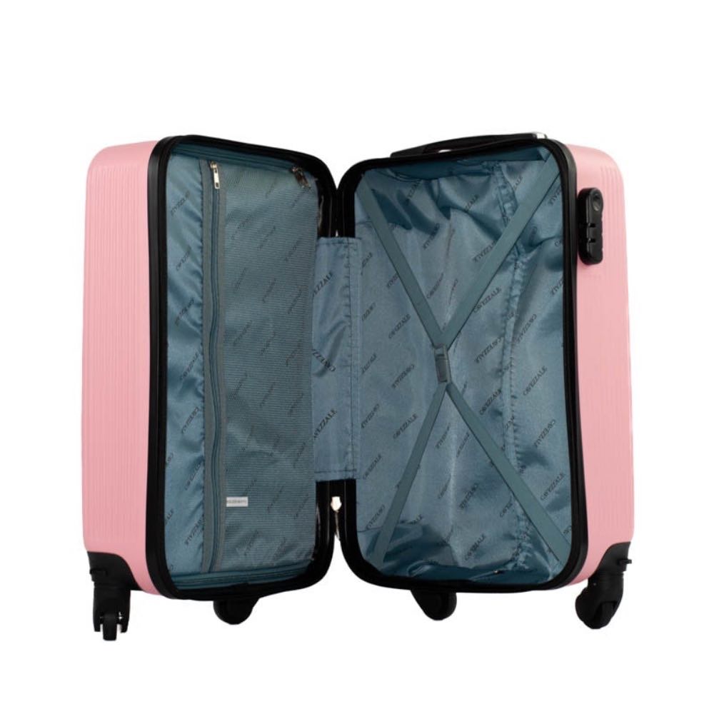 Mala de Bordo Cavezzale com Zíper Antifurto Capri ABS Rose 101716