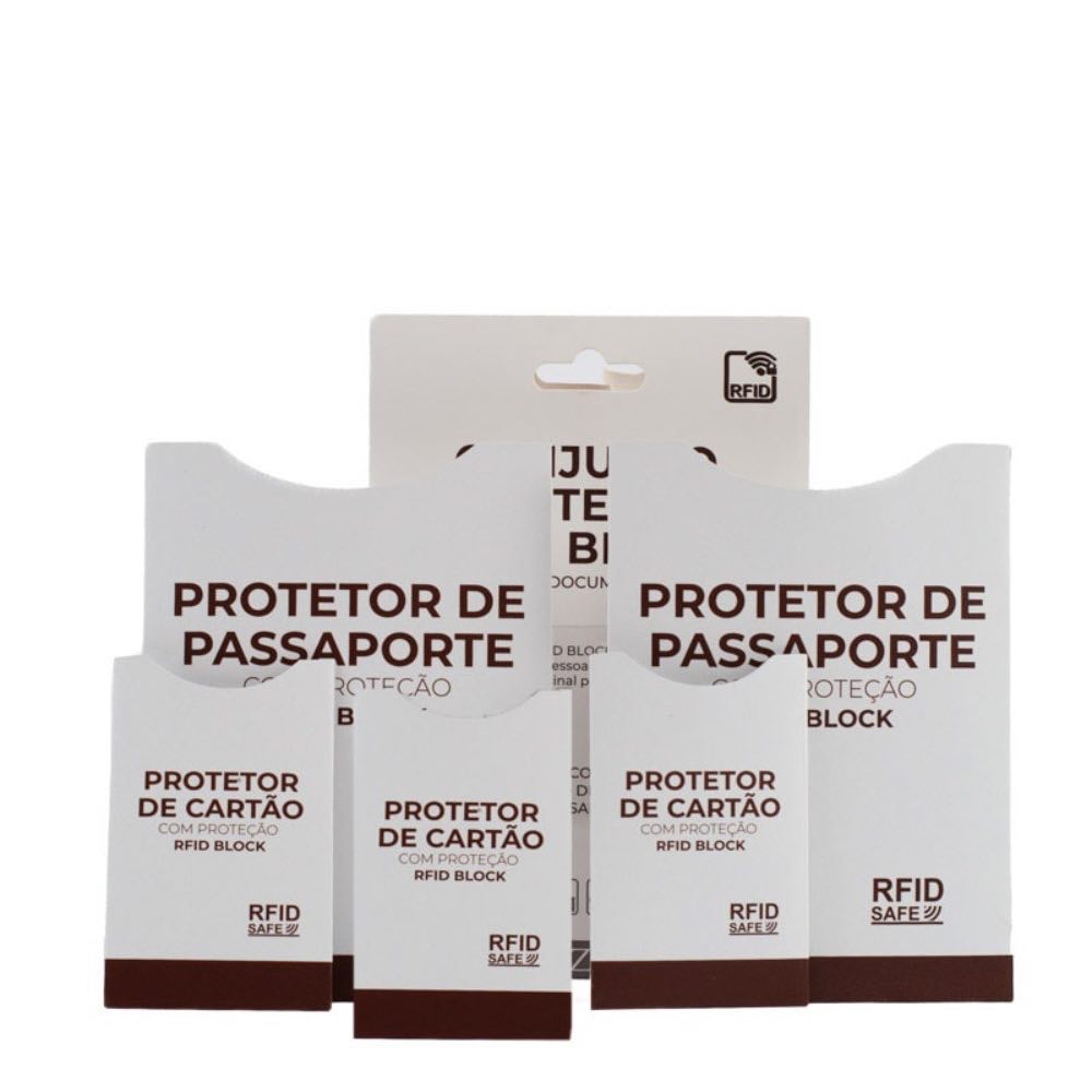 Conjunto Protetor RFID BLOCK Cavezzale Branco 105212