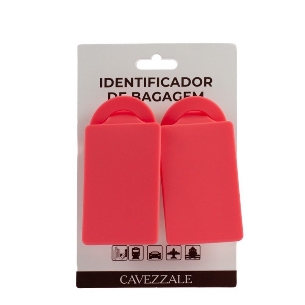 Identificador de Bagagem Cavezzale Silicone Vermelho 105231