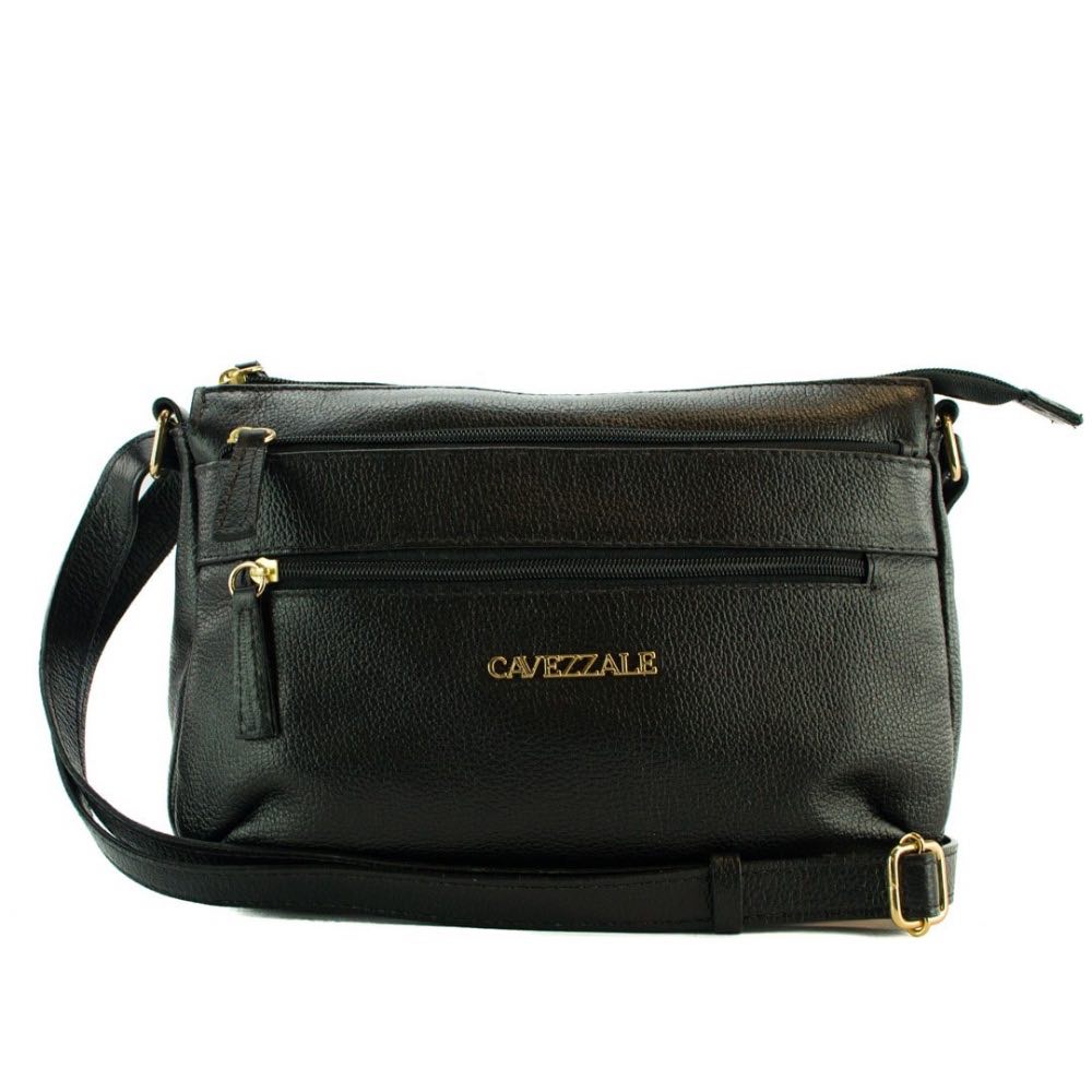 Bolsa Tiracolo Média de Couro Cavezzale Preto 102241
