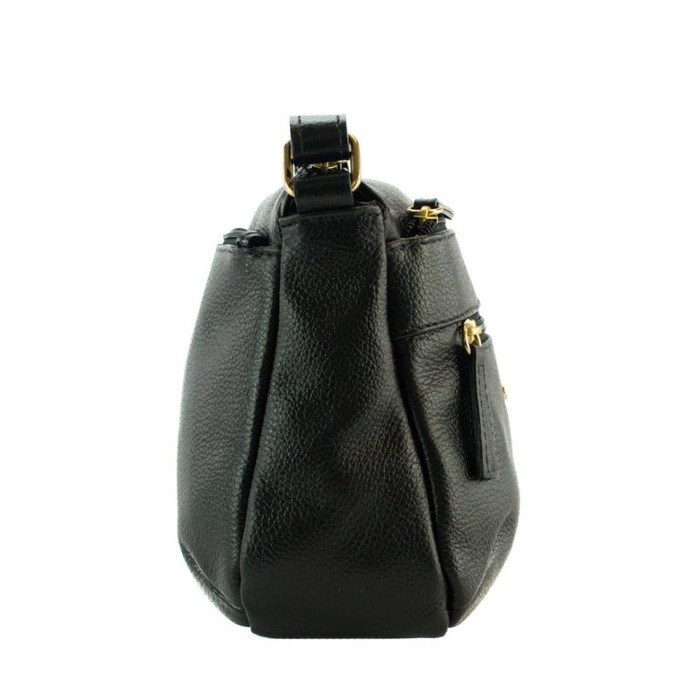 Bolsa Tiracolo de Couro Feminina Cavezzale Preto 102241