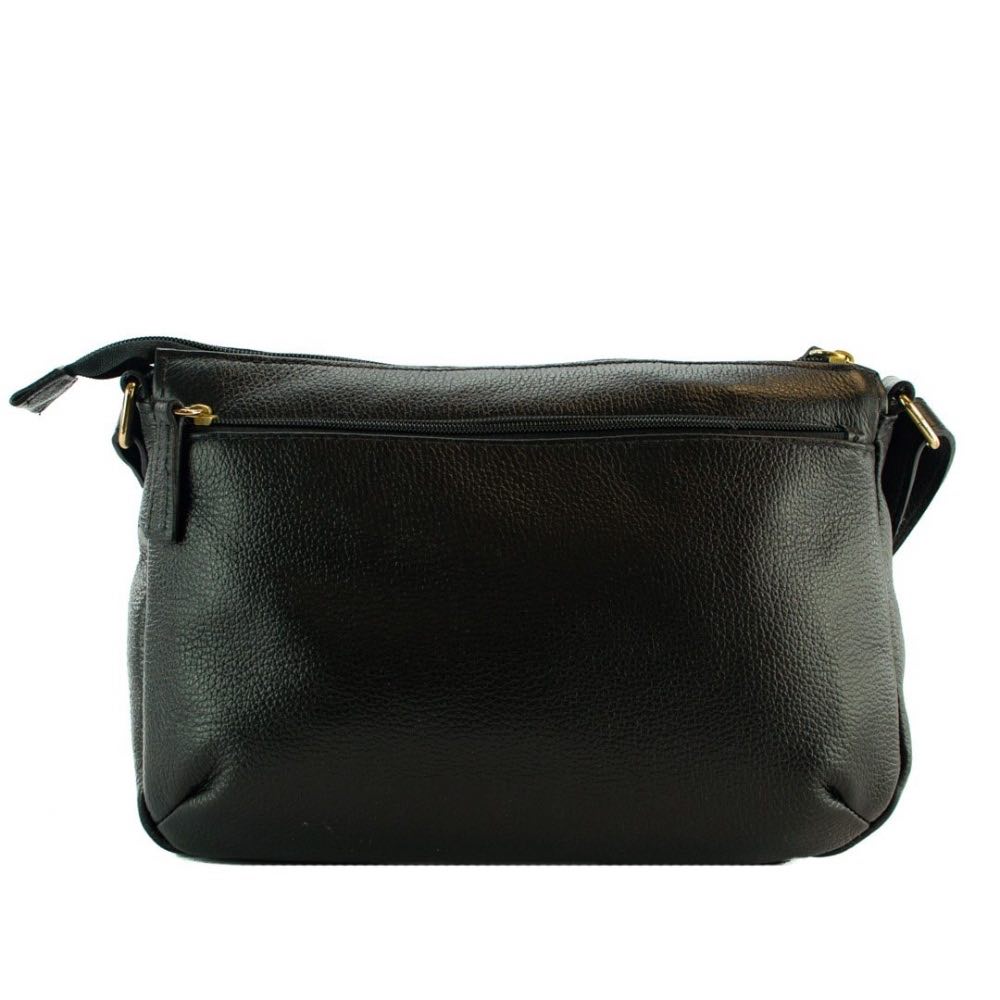 Bolsa Tiracolo de Couro Feminina Cavezzale Preto 102241