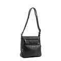 Bolsa Tiracolo Média de Couro Soft Cavezzale Preto 105323