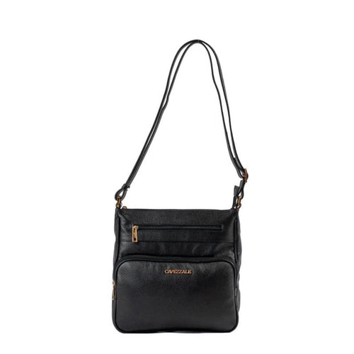 Bolsa Tiracolo Média de Couro Soft Cavezzale Preto 105323