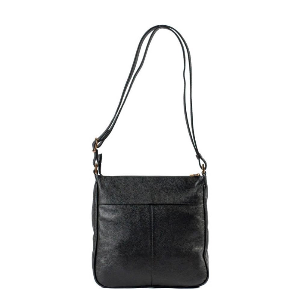 Bolsa Tiracolo Média de Couro Soft Cavezzale Preto 105323