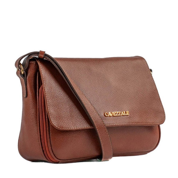 Bolsa de Couro Feminina Roma Cavezzale Camel 102239